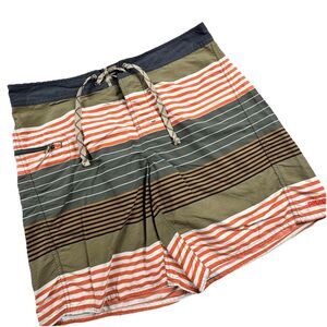 Patagonia Printed Wavefarer Board Short Men 32‎ Stripe 9" Swim Outdoors Beach